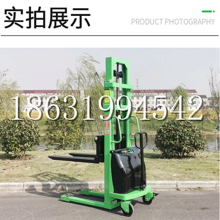 平舆县电动叉车堆高车液压铲车电瓶1吨2吨站驾步行式小型全自动叉车